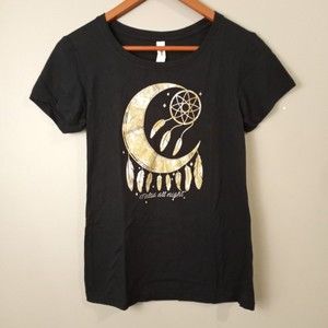 Next Level Ideal Womens Medium Black Dreamcatcher Tee Tulsa All Night